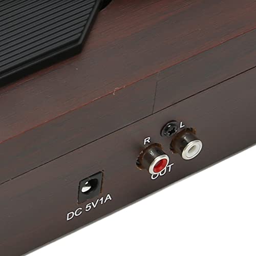 Toca-discos Fonográfico Vintage, 3 Velocidades Toca-discos Giratório Vintage Entrada AUX 100-240V Al