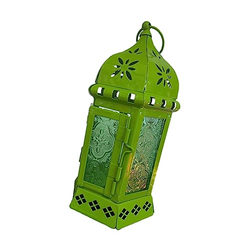 Artibetter 1pc Moroccan Wrought Iron Candlestick Iron Lantern Garden Hanging Lantern Hanging Candle Holder Decorative Lanterns Outdoor Lantern Iron Art Candle Holder European Style Morocco