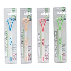 Tongschrapers, tongreiniger, voor een frisse adem, tongreiniger voor verse adem, voor het reinigen van de mond, roze…