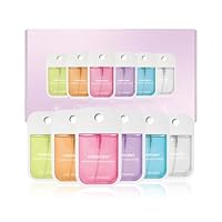 6-Flavor Hydrating Hand Sanitizer Spray Set for Adults - Travel-Size Portable Power Mist with Aloe Vera, 500+ Sprays Hand Sanitizer for Daily and Travel, Non-sticky (Six flavors)