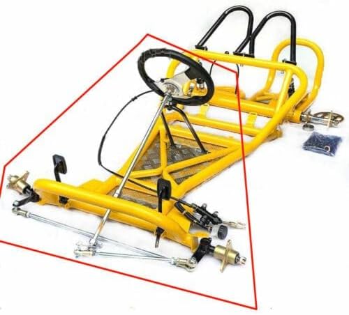 640mm Go Kart Wheels, Go Cart Steering Kit for 168cc Go Kart ATV, Front Steering ATV Tie Rod Ball Joint Strut Knuckle Spindle Assembly