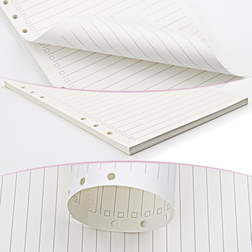 TXXATX Nachfüllpapier A5 Ringbucheinlagen 4 Pack Nachfüllbar Liniert 180 Blatt 6 Löcher Ringbuch Notizpapier Refill Paper für To Do Liste Planer Studium Kalendereinlagen Reiseplanung Tagesplan