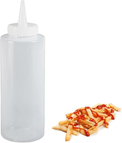 Miniatura 3 de Dispensador de plástico para condimentos, botella para apretar, 4 unidades, aceite de salsa de tomate de mostaza, 12.5 onzas