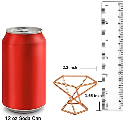 Nwsrayu Geometric Air Plant Holder Airplants Rack Metal Plants Stand Planter Shelves Himmeli Living Decor Tillandsia Pot Containers (Rose Gold 3Pcs) #TOP2