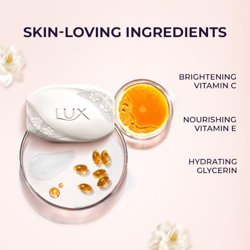 Lux Flaw-less Glow Bathing Soap infused with Vitamin C & E | For Superior Glow | 150g x 3 - Image 7