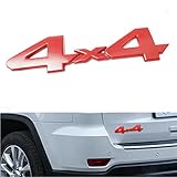 Universal Metal 4x4 Badge Emblem Car Auto Fender Trunk Tailgate Decal Sticker (Red)