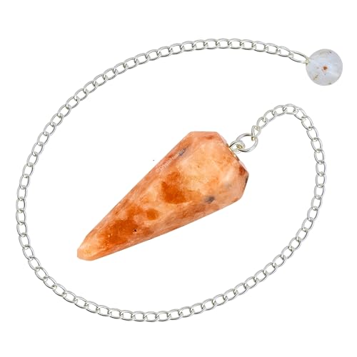 Image of Sunstone Pendulum Dowsing Tool - Natural Crystal Pendulum for Spiritual Guidance - Premium Dowser Pendulum for Accurate Divination and Energy Healing - Perfect for Energy Healing and Chakra Balancing - Handcrafted with Precision and Elegance