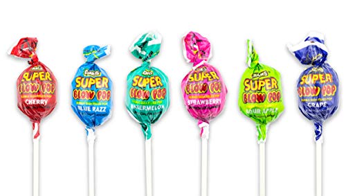 Tootsie Roll Charms Super Blow Pop Lollipops - Dual Candy And Gum Suckers - Bulk Treat For Kids And Adults - Assorted Flavors, 48 Count #TOP2
