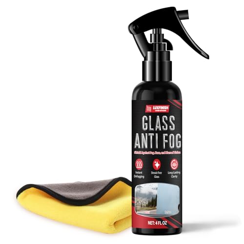 LUXFINISH Anti Fog Spray for Glass & Windshield Defogger – 24H Long Lasting...