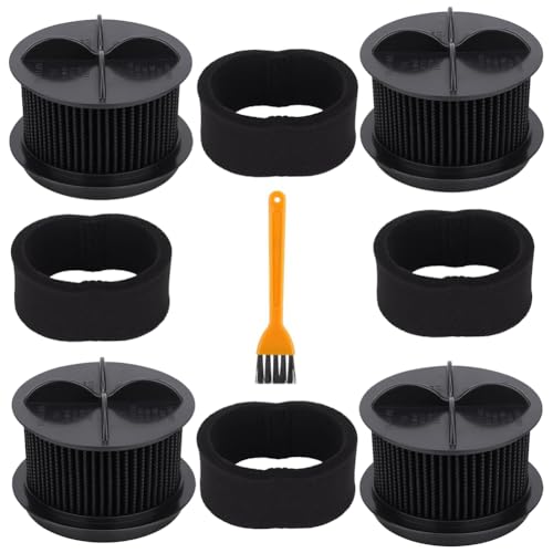 Image of Replacement Filters Compatible with Bissell Style 9 10 12 Vacuum Cleaner - for Bissell PowerForce Bagless Cleaner - Replace Part # 2031085ES, 203108532065,2031183,32064 & 32065 (4+4 Foam & Filter)