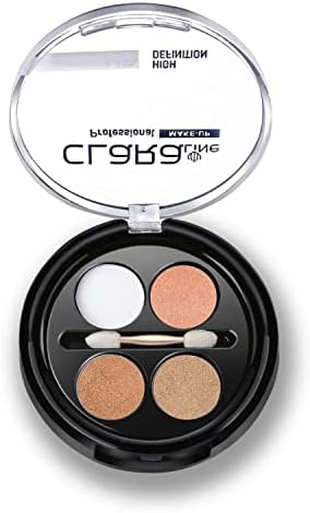 Claraline Quadro Eyeshadow Palette - Long-Lasting Eye Makeup | Highly Pigmented & Blendable Shades of Gold | Paraben-Free | Cruelty-Free