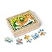 Melissa & Doug Pets Jigsaw Puzzles in a Box (Four Wooden Puzzles, Sturdy Wooden Storage Box, 12-Piece Puzzles, 8" H x 6" W x 2.5" L, Great Gift for Girls and Boys - Best for 3, 4, 5, and 6 Year Olds)