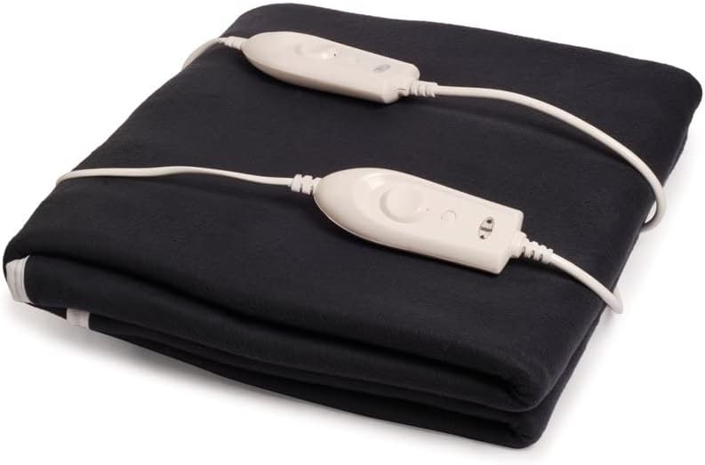 GENERIC RK_ENTERPRISE Electric Bed Warmer - Electric Under Blanket - Double Bed Size (150cms x 160cms) with 3 Heat Settings & Dual Safety Feature, Gray