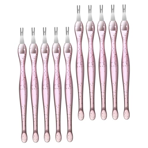 Healeved 10pezzi Kit Di Forchette in Acciaio Resistente Per Rimozione Morta Tagliaunghie Spingipelle Accessori Per Nail Art e Manicure