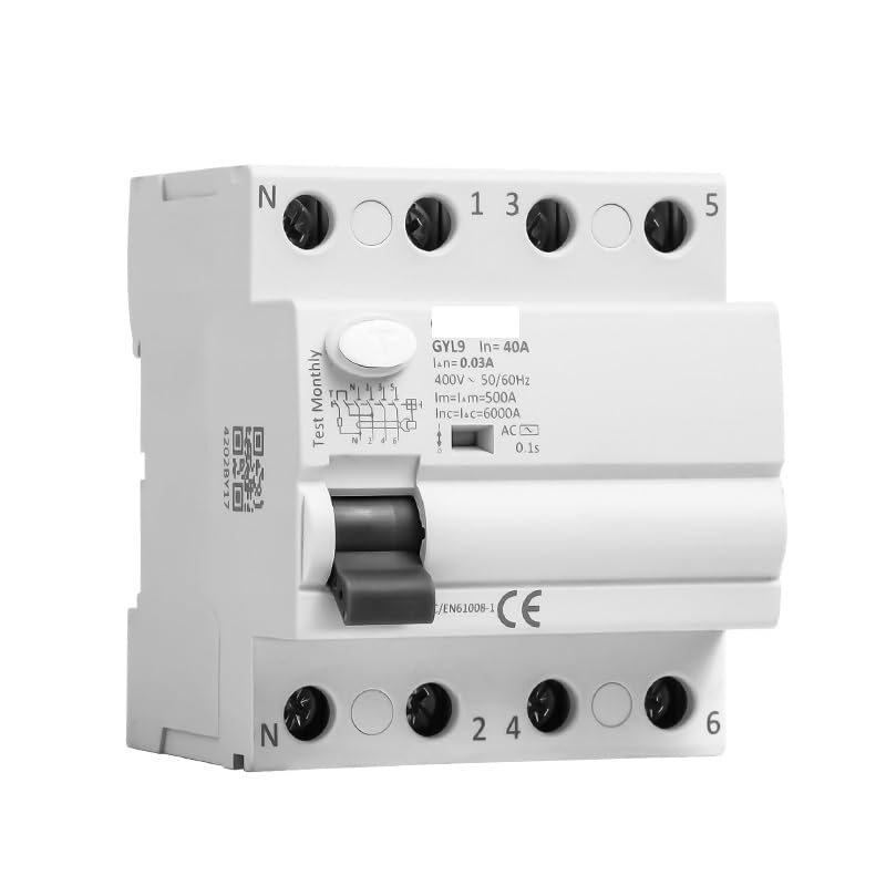 Magnetotermico Interruttore differenziale elettromagnetico AC Interruttore di Sicurezza 4P 40A 63A 100A(4P 100A,100mA(0.1A))