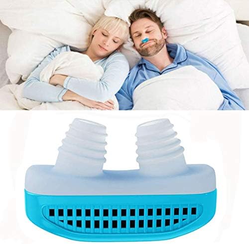 Anti Snoring Devices 2-in-1 Snoring Air Purifier Nose Vents Plugs Snoring Solution Stop Snore Mute Nasal Dilators Sleep Aid Clip Device for Comfortable Sleeping Man and Women (Blue, One)