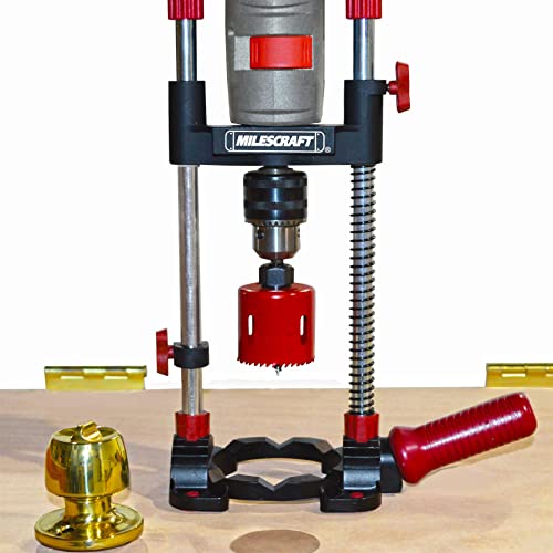 Milescraft 1368 DrillMate Portable Drill Guide - NO CHUCK. Must have 43mm Diameter Collar International Style Drills. Multi-Angle Drilling with Control Spring. NOT FOR MOST DRILLS|Black