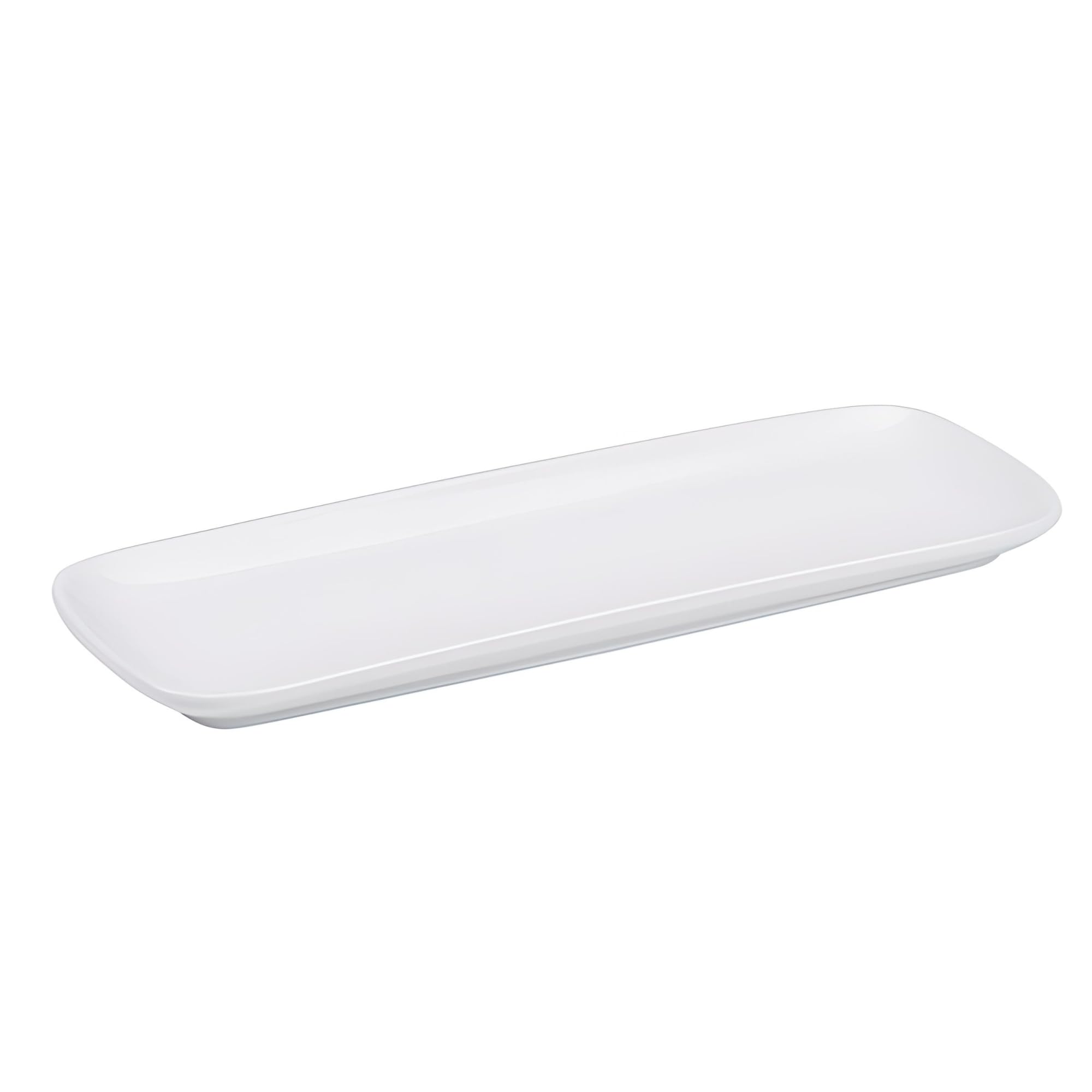 Royal Genware Porcelain plato de elipse 27 x 10 cm – juego de 6 – porcelana blanca platos de presentación