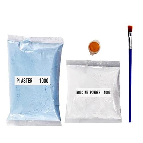 WOURRD Polvo de moldeo de pies de mano para bebé, polvo de fundición para el crecimiento del bebé, huellas de manos, familia
