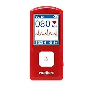 EverOne – EVOPM10 Portable Bluetooth ECG/EKG Monitor, Compatible with iOS/Android, Windows 7/8/10, Track Heart Rate & Heart Rhythm Performance, App Included