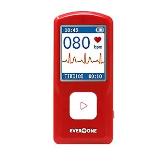 EverOne EVOPM10 Portable Bluetooth ECG/EKG Monitor with App Compatibility