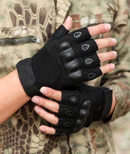 Luvas de treino masculinas para atividades ao ar livre, ciclismo, sem dedos