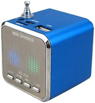 Blue Color Ks-333 Rechargeable Usb Disk & Tf Card Mp3 Player Speaker With Fm (4W)