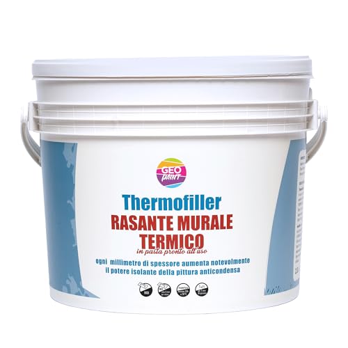 THERMOFILLER - Rasante murale termoisolante in pasta antimuffa anticondensa pronto all'uso 2,5/13 Litri Testato e certificato dall'Università di Bologna (2,5 litri)
