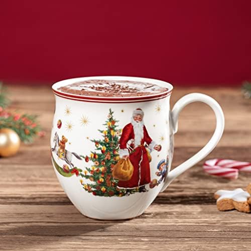Villeroy & Boch - Toy's Delight, kubek do kawy z Mikołajem, 390 ml, porcelana premium, kolorowy