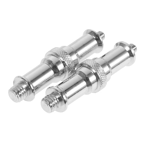Tofficu 2pcs Male Threaded Spigot Adapter for Flash Light Stand Durable All Construction Easy Assembly for Photography Setup