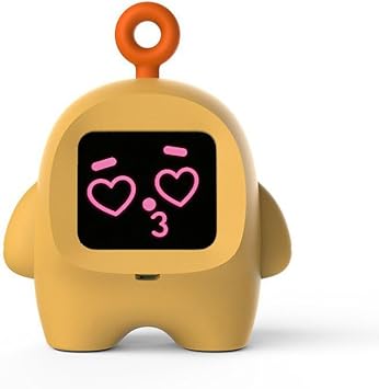 AI Desktop Companion Robot with Chat, Translation & Alarm Clock, Smart Interactive Pet with Emotional Expressions, Voice Assistant & Learning Features, Cute Desk Gadget Yellow