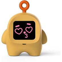 AI Desktop Companion Robot with Chat, Translation & Alarm Clock, Smart Interactive Pet with Emotional Expressions, Voice Assistant & Learning Features, Cute Desk Gadget Yellow
