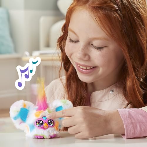 Furby Furblets Loo-Lay Mini Electronic Plush Toy, White, Orange, 5 inches (H) x 3.74 inches (L) x 2.13 inches (W) - Image 3