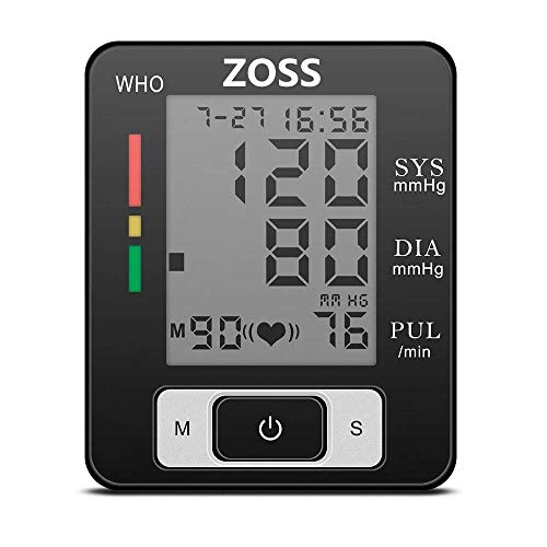 ZOSS Voice Wrist Cuff Sphygmomanometer| Portable Blood Pressure Meter and Heart Rate Pulse Monitor