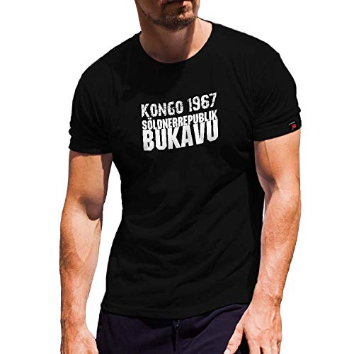 T-shirt homme 1967 République des mercenaires Bukavu Söldner noir L