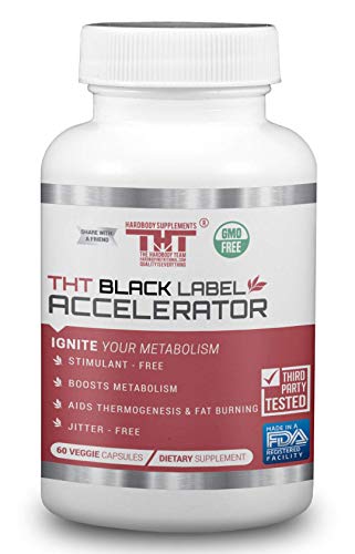 Black Label Accelerator | Designed for Toning and Slimming | Stimulant Free Diet Pill for Men and Women (60 Capsules)