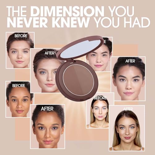 Silky Dual-Color Contour Palette with Mirror - Perfect for Face, Cheek, and Nose Contouring, Eyeshadow and Hairline Filling - Easy to Blend Multi-Use Makeup Kit - Image 7