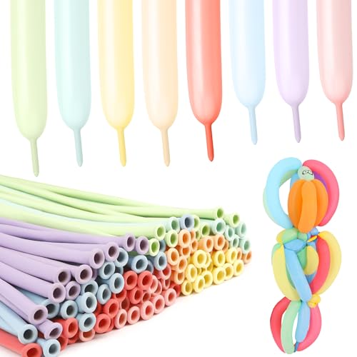 Balloons Set - 100 Pièces: Anniversaire, Mariage, Arc En Ciel, Animaux, Multicolore, Pastel, Modélage