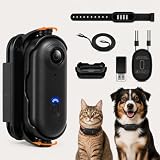 JETO Cat Collar Camera 32GB, 1080P Pet POV Cam with App Viewing, Black