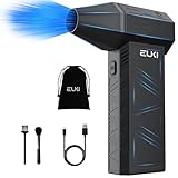 EUKI Souffleur Air Comprimé, 150000 TR/Min de Pulvérisation d’Air Comprimé avec Batterie 6000mAh, Soufflette Air Comprimé, Bombe Air Sec pour Clavier, Électronique, Bombe Air Sec Nettoyage PC