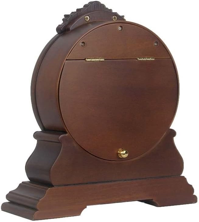 Antique Mantel Clock with HD Glass & Easy to Read Dial，Wooden Table Clock for Home Décor, Battery Operated