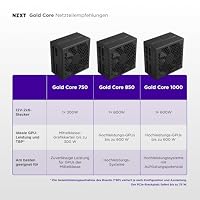 NZXT C850 Gold Core – 850W ATX 3.1 Netzteil – 80 Plus Gold – Cybenetics Platinum – Vollmodular – PCIe 5.1 600W 12V-2x6 – Zero-RPM-Lüfter – 105 °C-Kondensatoren – Schwarz – Ansicht 4