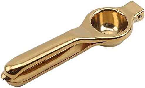Manual Lemon Juicer Stainless Steel Juicer Press Citrus Handle Lime Squeezer Tool, Gold
