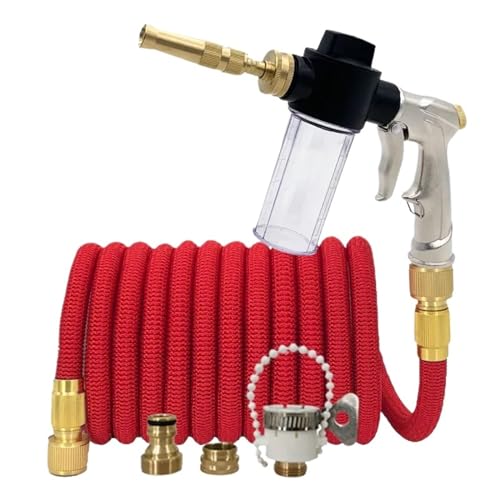 Garden Hose, Retractable Stretch Hose Garden High Pressure Multi-Function Sprinkler Mode Spray Flexible Expandable Irrigation Pipe Set Gardening Tools(100ft)