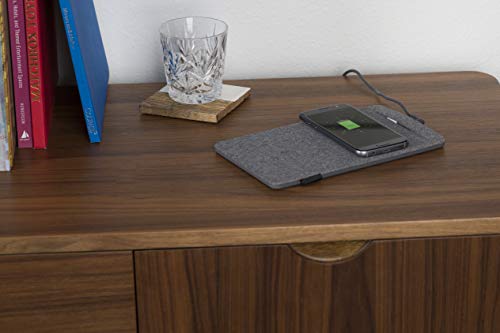 Tylt Mat - Dual Wireless Charging Station | Qi Certified 10W High Speed Wireless Charger Pad | Compatible With Apple Iphone, Samsung Galaxy, Note, Airpods 2, Airpods Pro, Galaxy Buds, Pixel Buds | Blk #TOP6