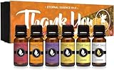 Thank You Gift Set of 6 Premium Grade Fragrance Oils - Rose Garden, Violet, Golden Hydrangea, Sunflower, Gardenia, Jasmine - 10Ml - Scented Oils