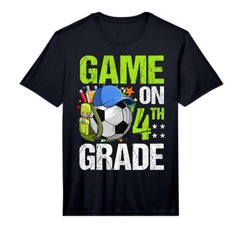 Game On 4th Grade Soccer Back to School Boy Girl Kids Gift Performance T-Shirt