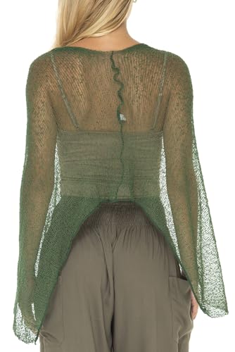 Image of SHU-SHI Womens Sheer Knit Poncho Shrug Lightweight Cover Up One Size Fits Most