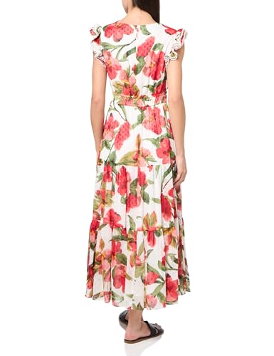 Image of Anne Klein Womens Drawstring Waist Maxi with Ruffle SLVS