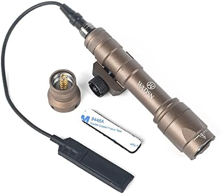 Torcia Tattica M300A 600 Lumen LED, Con Interruttore A Pressione E Pulsante, Per Rotaia Picatinny 20 Mm, In Alluminio, Nera